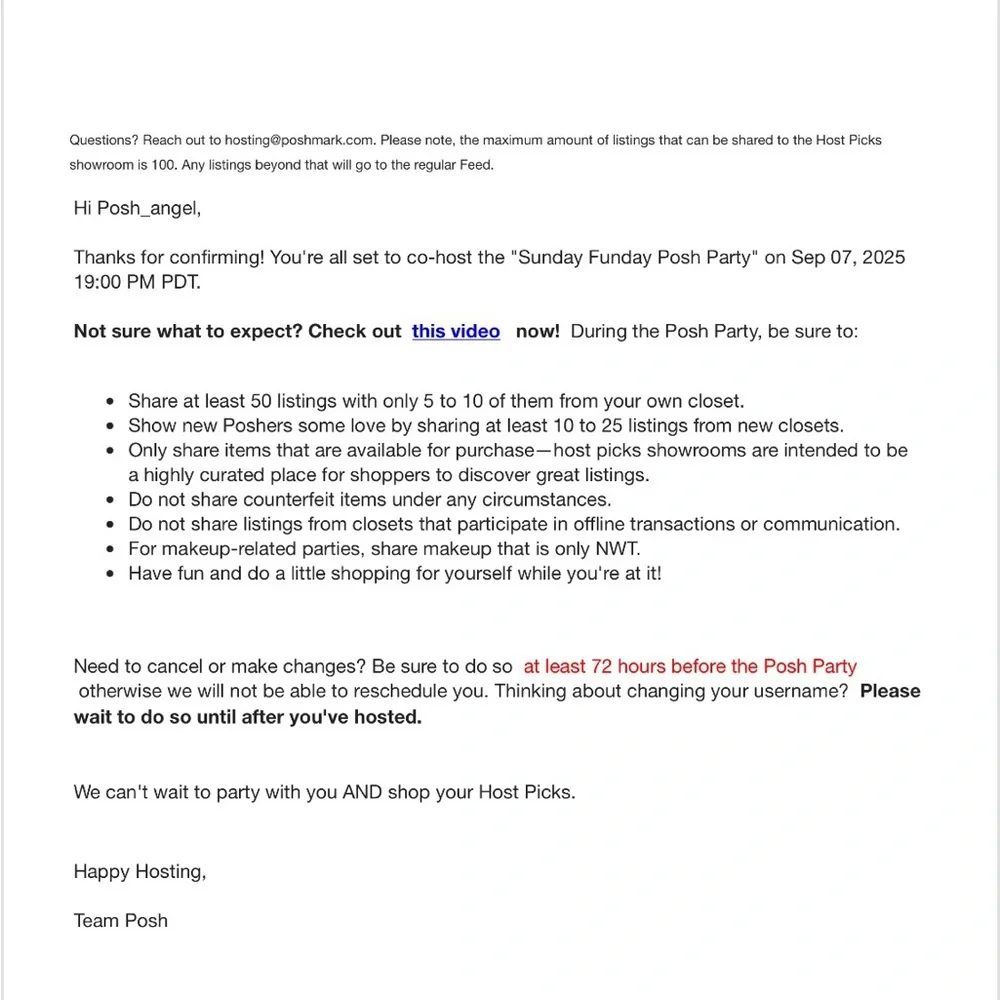 THANK YOU ALL! Co-hosting the "Sunday Funday Posh Party" - Picture 2 of 2